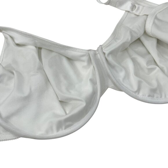 Bali Womens White Underwire Minimizer Bra 42DD Unlined Full Coverage - Picture 7 of 11